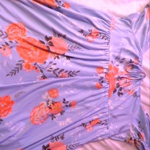 SO babydoll light blue floral dress